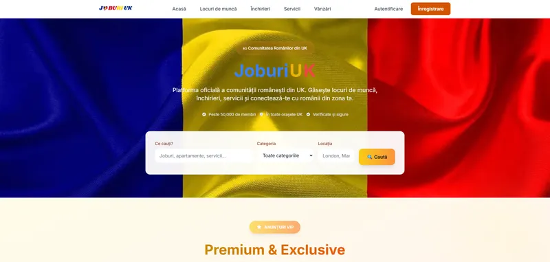 JoburiUK - Romanian Community Classifieds Platform