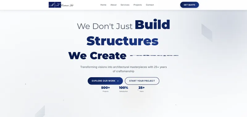 MK Contracts - Construction and Renovation website